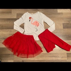 J crew  flamingo Christmas outfit